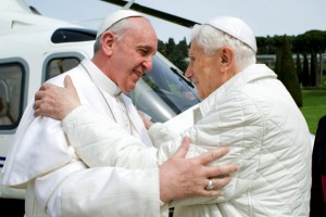 Pope Francis and Pope Benedit 1